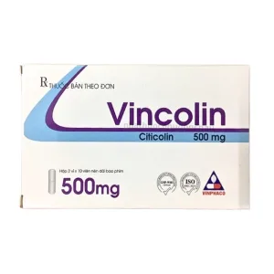 Vincolin 500mg Citicolin (Hộp 20 viên) - Điều trị hỗ trợ rối loạn nhận thức do bệnh lý mạch máu não