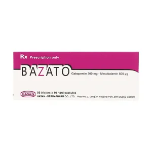 Bazato Gabapentin + Mecobalamin- Trị đau thần kinh tọa, Bệnh lý thần kinh ngoại biên