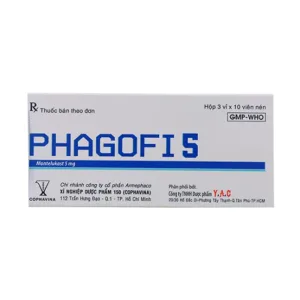 Phagofi 5mg Montelukast - Kiểm soát hen phế quản, viêm mũi dị ứng