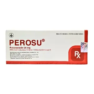 Perosu 20mg Rosuvastatin - Giảm cholesterol, giảm nguy cơ biến cố tim mạch