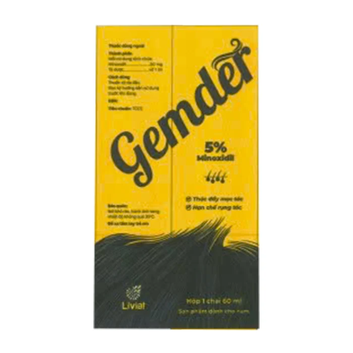 Gemder 5% 60ml Minoxidil - Trị rụng tóc, hói đầu
