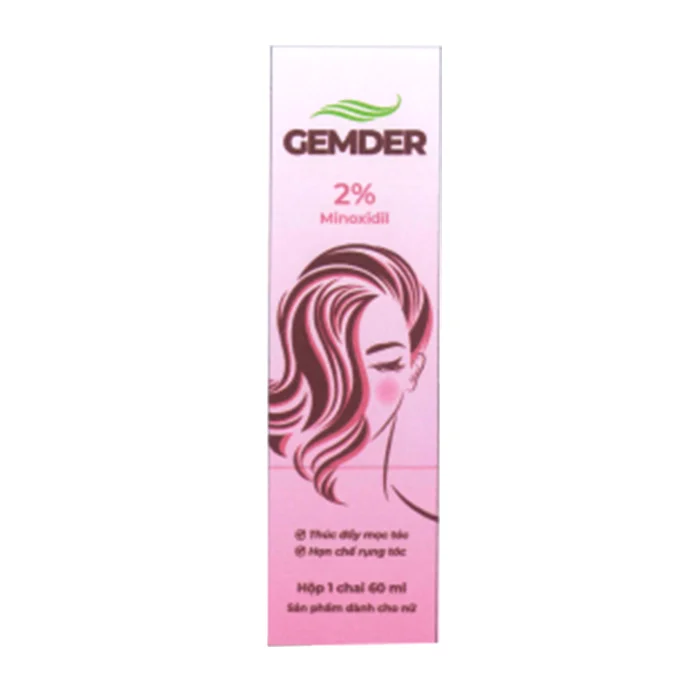 Gemder 2% 60ml Minoxidil - Giảm rụng tóc, hói đầu