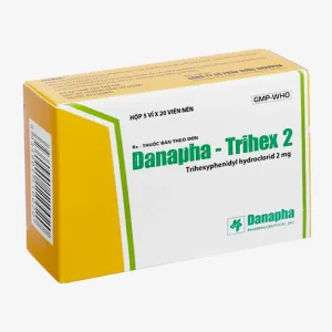 Danapha-Trihex 2mg Trihexyphenidyl - Trị triệu chứng bệnh Parkinson