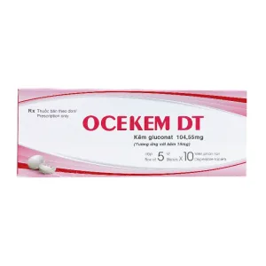 Ocekem DT 15mg Kẽm gluconat - Thiếu kẽm, kém hấp thu, tiêu chảy, lành vết thương
