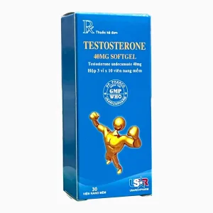 Testosterone 40mg softgel - Trị suy sinh dục nam, tăng cơ