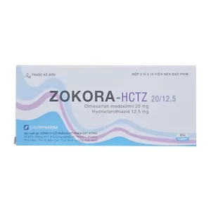 Zokora HCTZ 20/12,5mg Olmesartan - Trị tăng huyết áp, giảm biến cố tim mạch