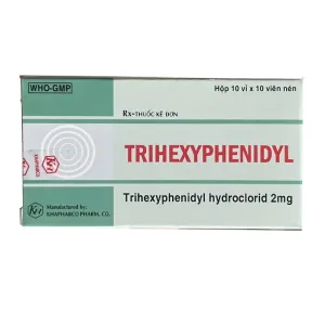 Trihexyphenidyl 2 mg Khapharco - Giảm run, cứng cơ trong bệnh Parkinson