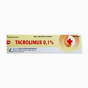 Tacrolim 0,1% Tacrolimus 10g - Trị viêm da cơ địa, giảm viêm, đỏ da, ngứa, mảng chàm