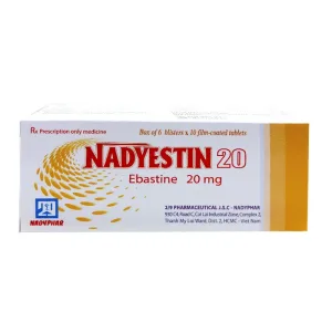 Nadyestin 20mg Ebastin Trị mề đay, viêm mũi dị ứng