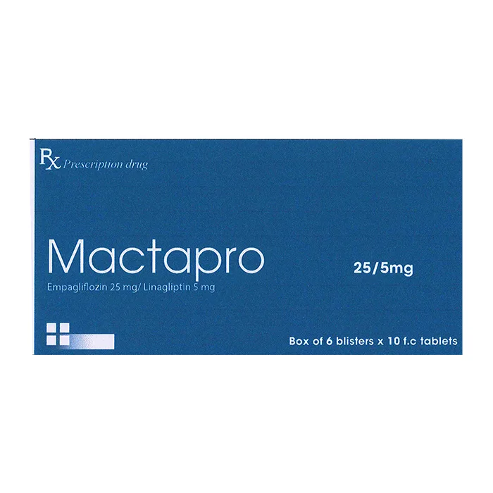 Mactapro 25/5mg (Empagliflozin; Linagliptin) - Trị tiểu đường típ 2