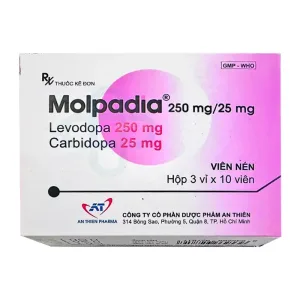 Molpadia 250/25 (Levodopa / Carbidopa) -Giảm run, cứng cơ