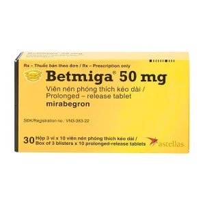 Betmiga 50mg (Mirabegron) - Giảm các triệu chứng tiểu gấp
