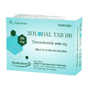 Zolodal 100mg (Temozolomide) - Trị u não ác tính