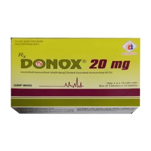 Donox 20mg (Isosorbid) - Điều trị và dự phòng cơn đau thắt ngực