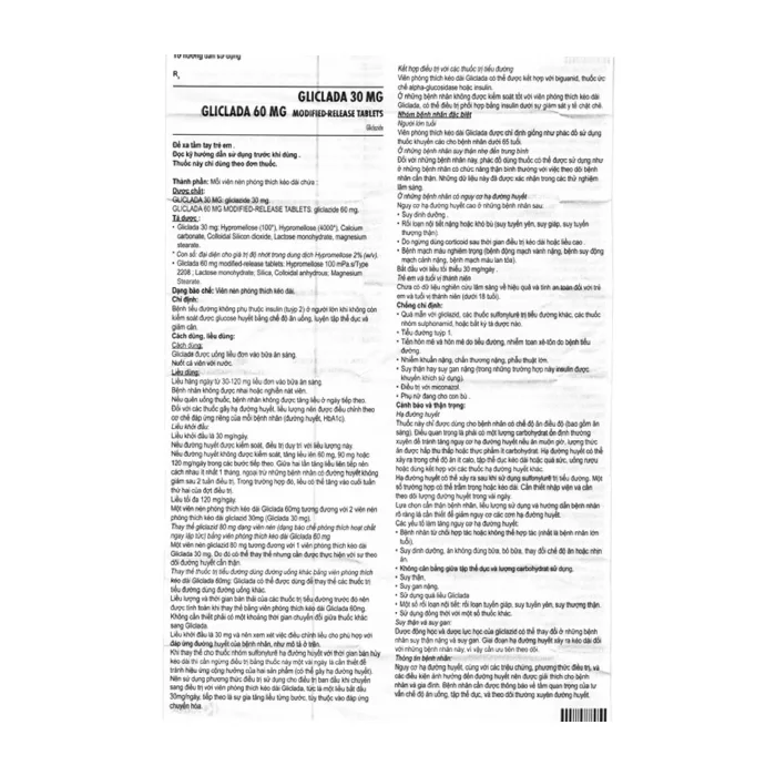 Gliclada 30mg (Gliclazide)